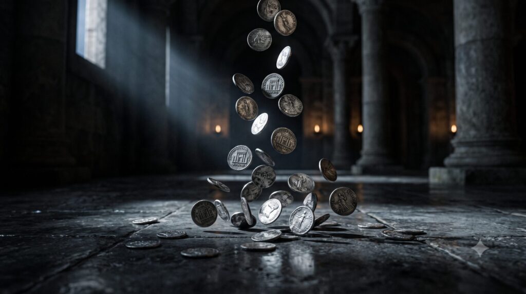 Judas 30 pieces of silver

