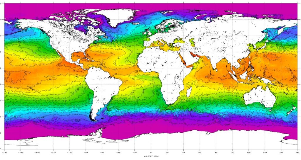 Current Sea Surface Temperatures July 2026 El Nino
