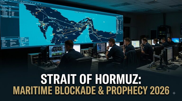 Naval maritime operations center tracking Strait of Hormuz missile engagement