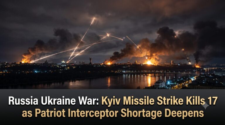 Russia Ukraine war Kyiv missile strikes light up the night sky over the capital