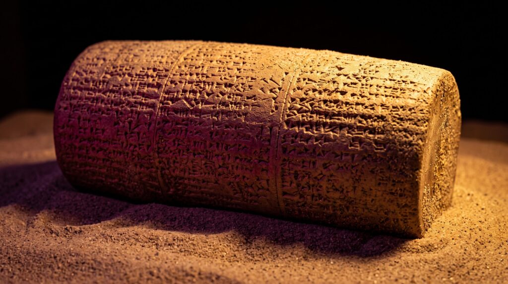 babylonian clay cylinder